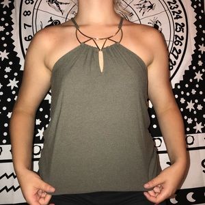 Green dressy tank top